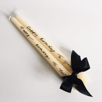 Personalised Candles - Handwritten Personalised Dinner Candle