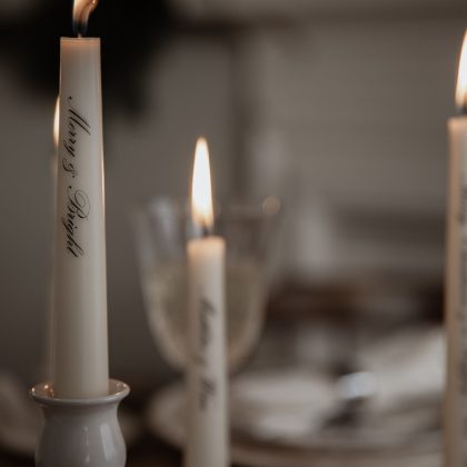 Personalised Christmas Candles - Scripted Personalised Dinner Candle