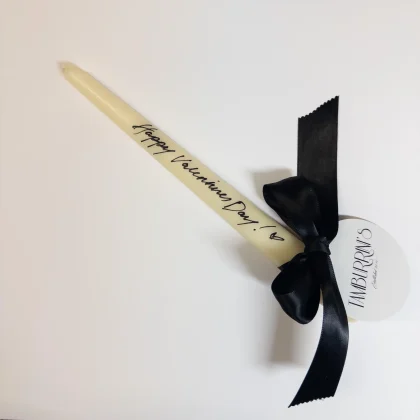 Personalised Candles - Handwritten Personalised Valentines Day Dinner Candle Gift