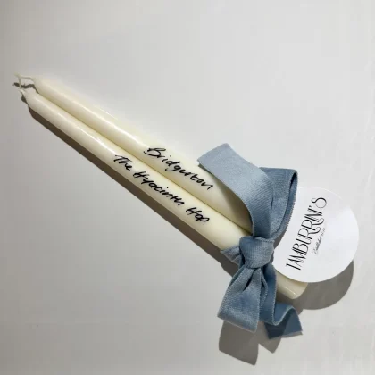 Personalised Bridgerton Candles - Handwritten Dinner Candle