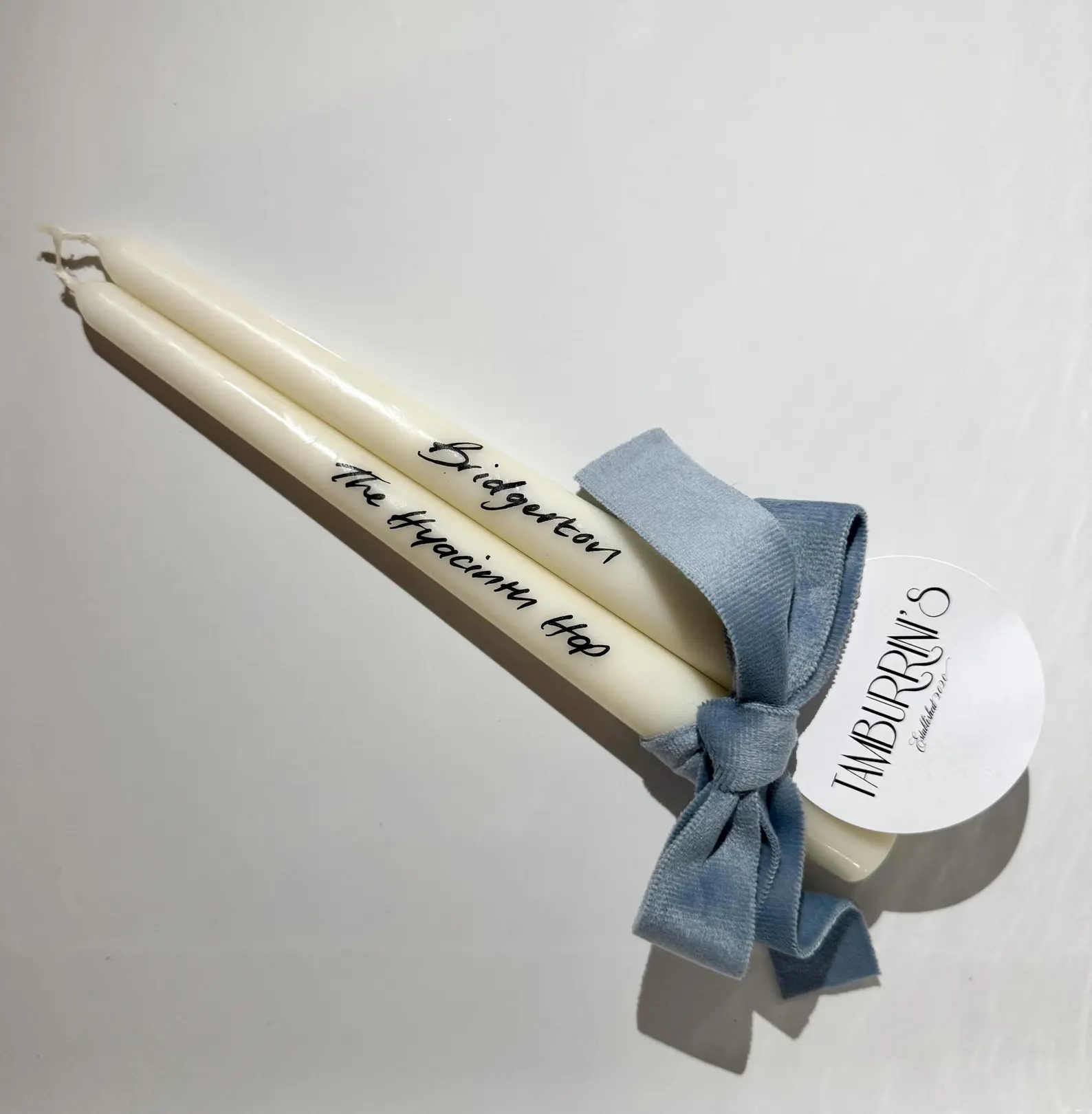 Personalised Bridgerton Candles - Handwritten Dinner Candle